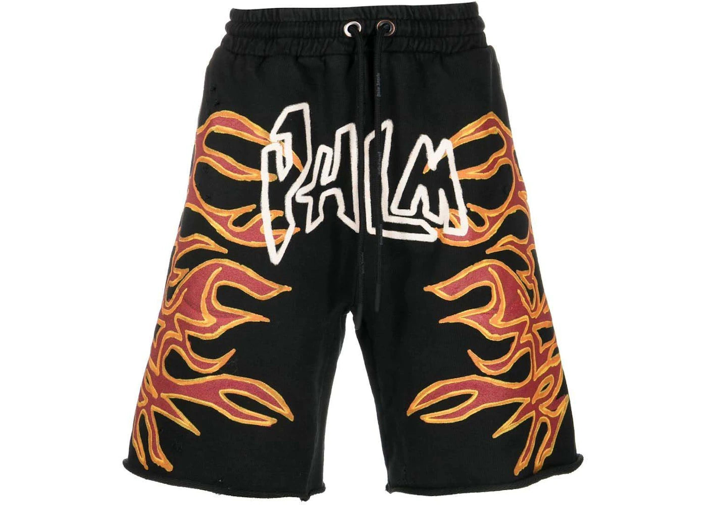 Palm Angels Graffiti Flames Sweatshorts Black/White - vue secondaire A