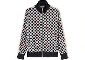 Palm Angels Jacquard Damier Classic Track Jacket Black/Red - vue 360
