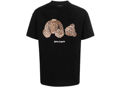Palm Angels Leopard Bear Classic T-shirt Black/Multicolor - apparel view 2