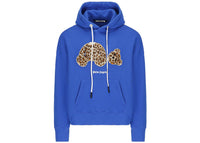 Palm Angels Leopard Kill The Bear Popover Hoodie Blue/Brown
