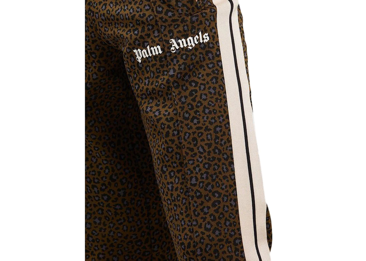 Palm Angels Leopard Track Pants Military/Black/White - vue secondaire B