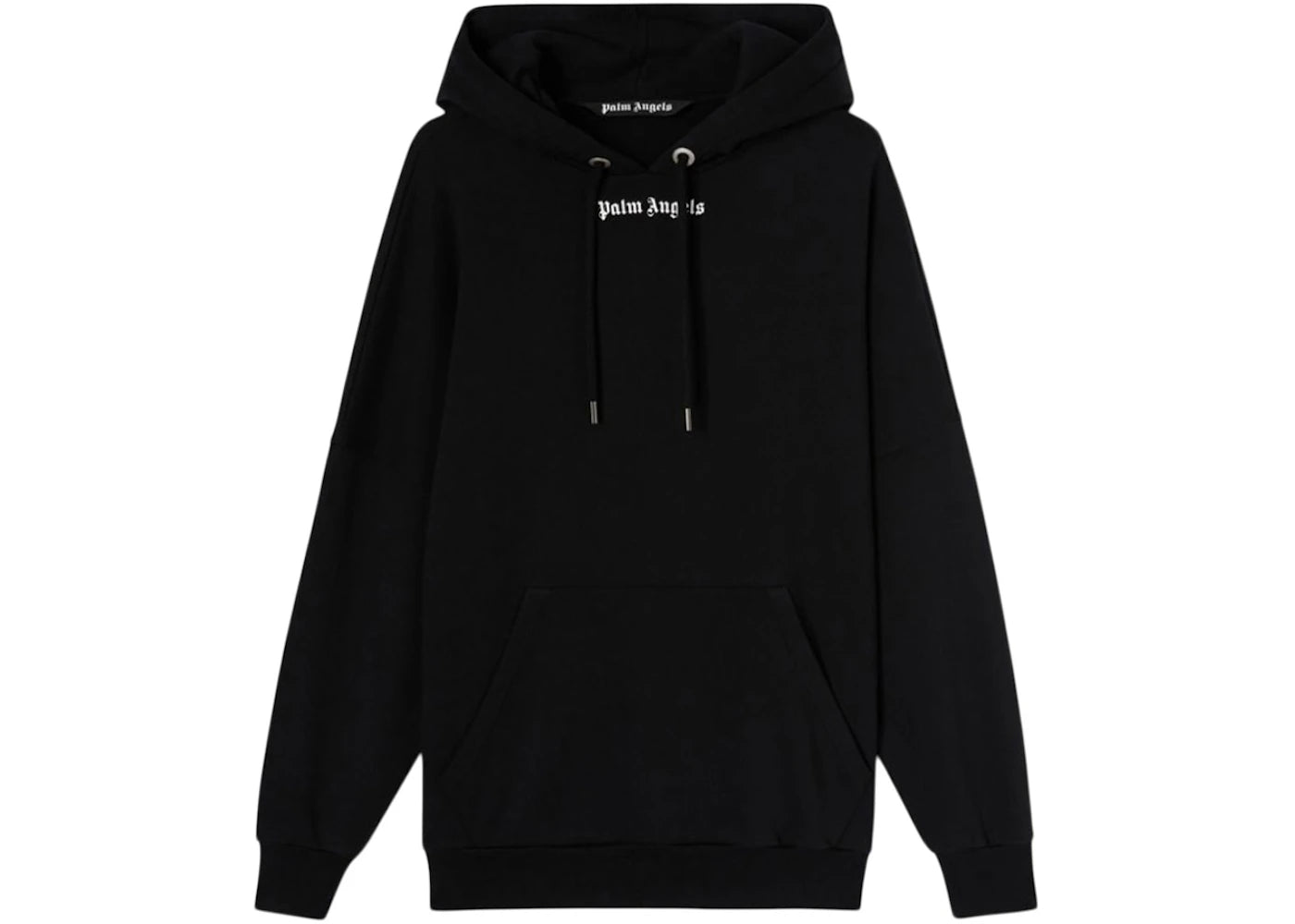 Palm Angels Logo Hoodie Black/White - vue secondaire A