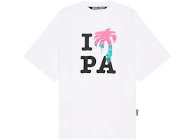 Palm Angels Logo Print T-shirt White Multicolor - vue 360