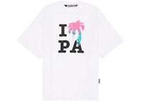 Palm Angels Logo Print T-shirt White Multicolor