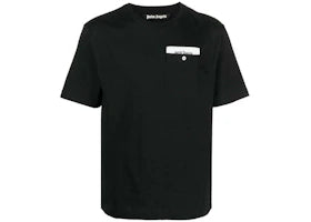 Palm Angels Logo-Tape Cotton T-shirt Black