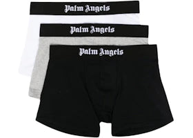 Palm Angels Logo-Waistband Boxers (Pack of 3) Black/Grey/White - vue 360