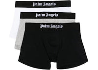 Palm Angels Logo-Waistband Boxers (Pack of 3) Black/Grey/White
