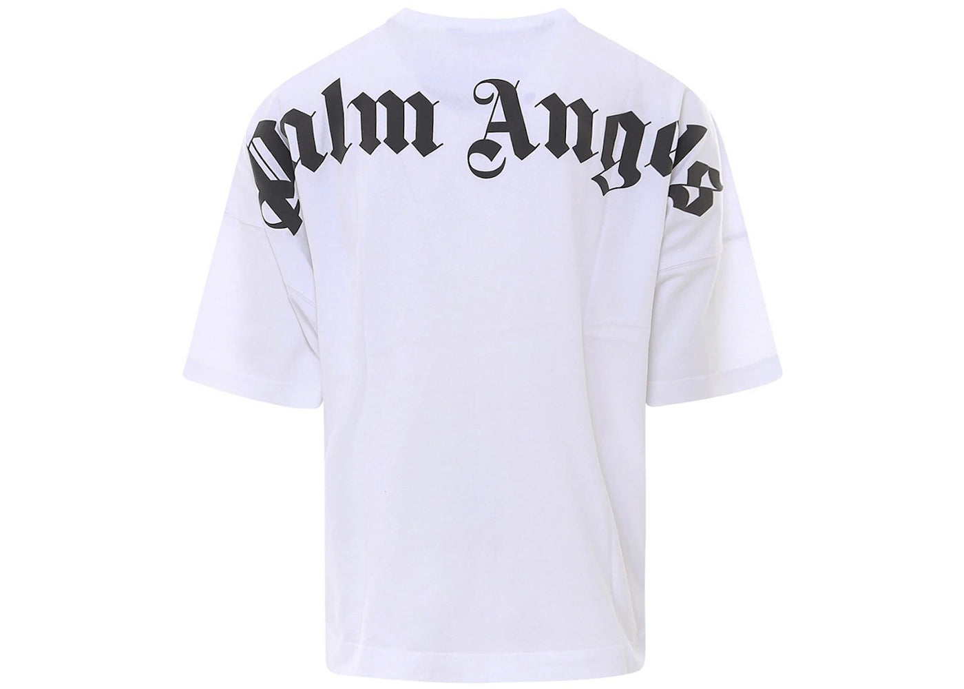 Palm Angels Mock Neck Logo Oversized T-Shirt White/Black SS22 - vue secondaire B