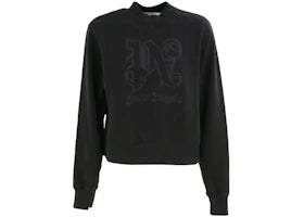 Palm Angels Monogram Statement Crew Black - vue 360