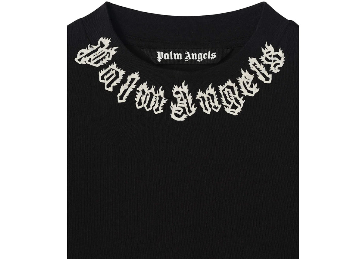 Palm Angels Neck Logo T-shirt Black/White - vue secondaire B