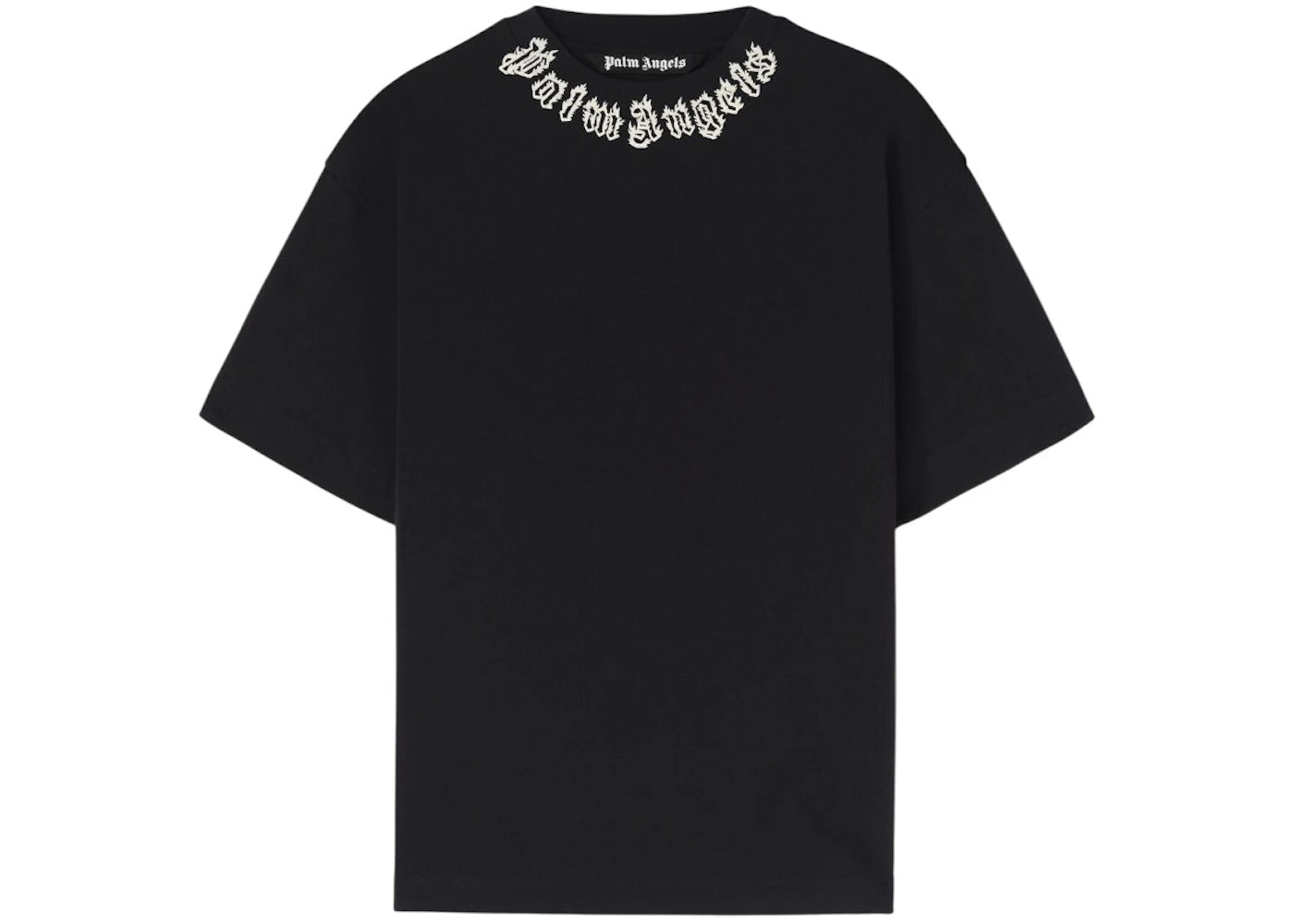 Palm Angels Neck Logo T-shirt Black/White - vue secondaire A
