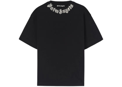 Palm Angels Neck Logo T-shirt Black/White - apparel view 2