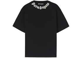 Palm Angels Neck Logo T-shirt Black/White - vue 360