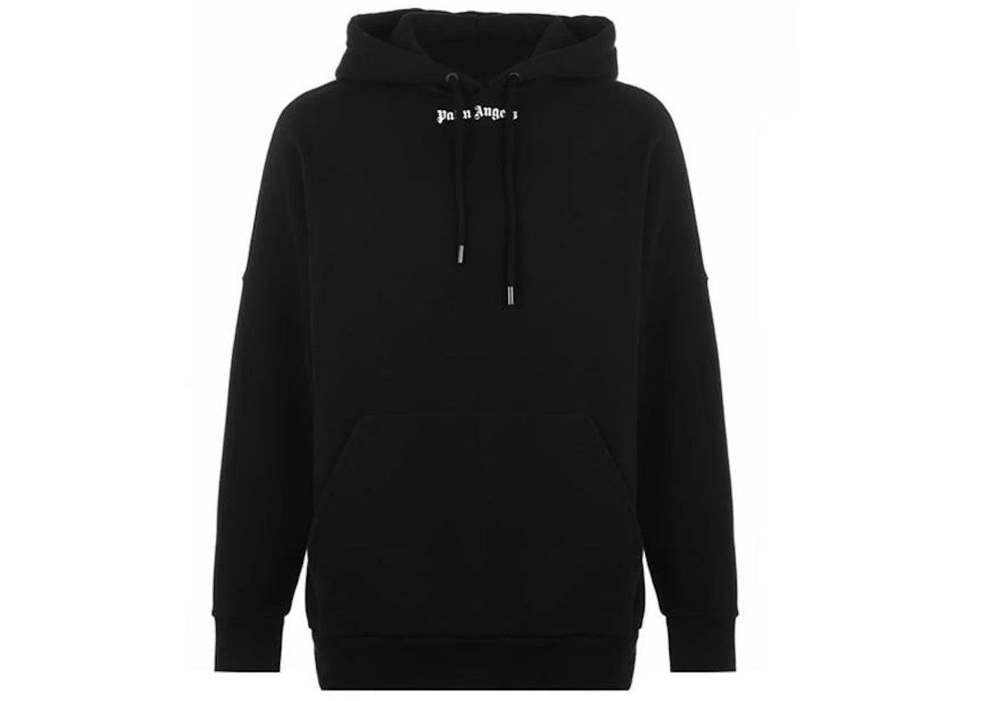 Palm Angels Over The Head Logo Hooded Sweatshirt Black - vue secondaire B