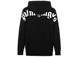 Palm Angels Over The Head Logo Hooded Sweatshirt Black - authentic Palm Angels apparel