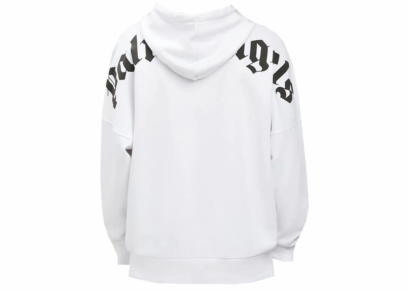 Palm Angels Over The Head Logo Hooded Sweatshirt White/Black - vue secondaire B