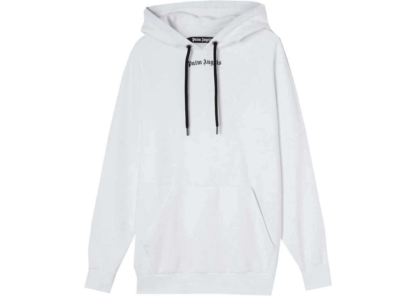 Palm Angels Over The Head Logo Hooded Sweatshirt White/Black - vue secondaire A