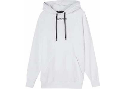 Palm Angels Over The Head Logo Hooded Sweatshirt White/Black - apparel view 2