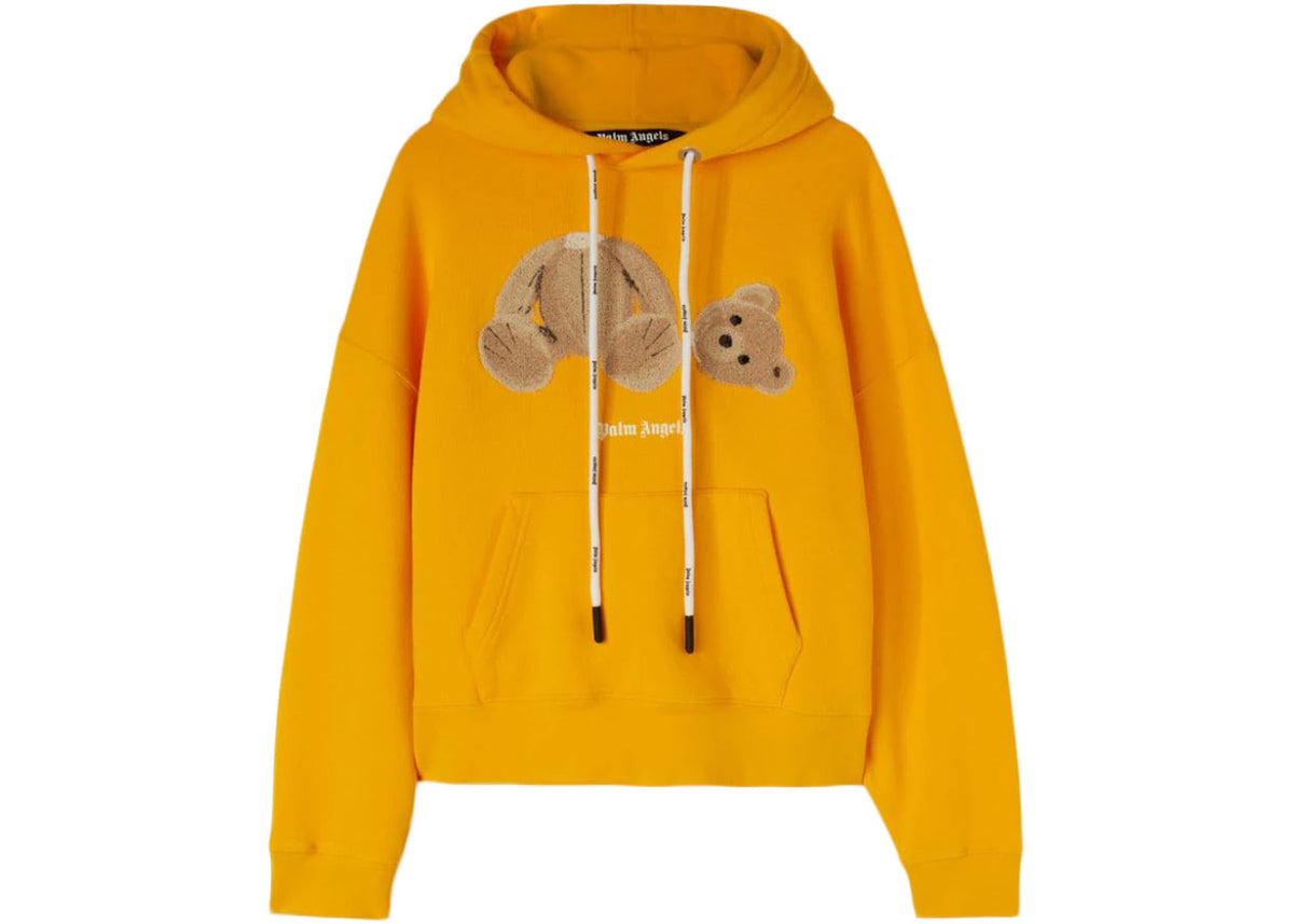 Palm Angels PA Bear Hoodie Ocher Yellow/Brown - vue secondaire A