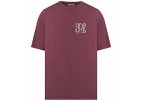 Palm Angels PA Logo T-Shirt Burgundy - vue 360