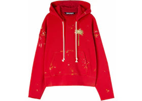 Palm Angels Palm Painted Hoodie Red/Gold