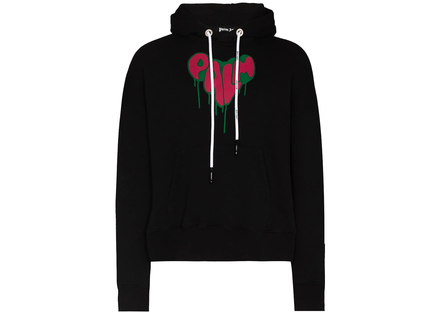 Palm Angels Palm Spray Heart Hoodie Black Red Green - vue secondaire A