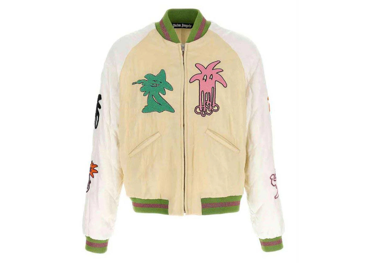 Palm Angels Palmity Quilted Bomber Jacket Multicolor - vue secondaire A