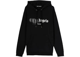 Palm Angels Paris Sprayed Hoodie Black - vue 360
