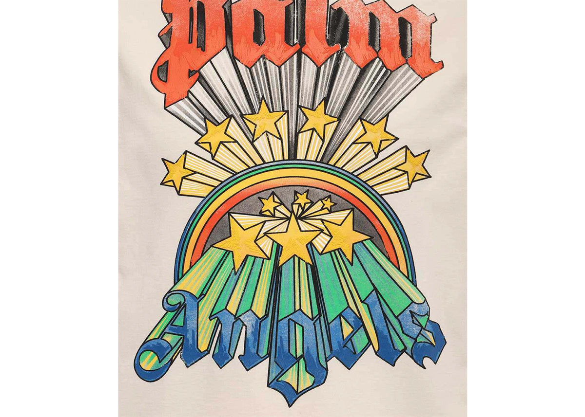 Palm Angels Rainbow Stars T-Shirt White - vue secondaire B