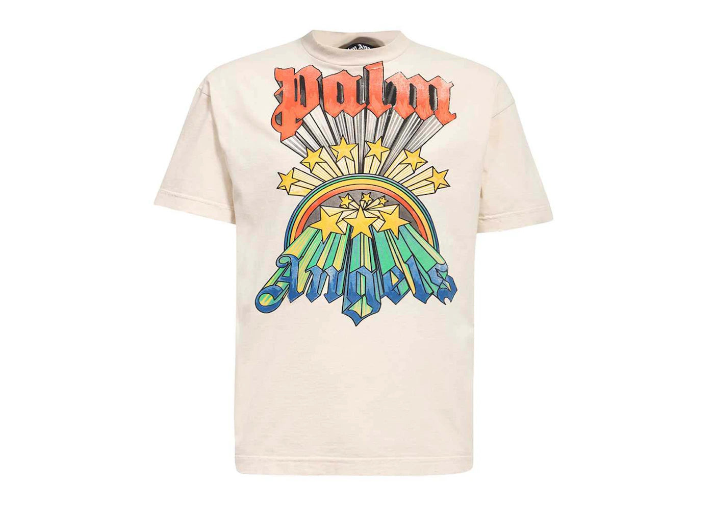 Palm Angels Rainbow Stars T-Shirt White - vue secondaire A