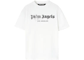 Palm Angels Rhinestone Sprayed Classic T-Shirt White/Black - authentic Palm Angels apparel