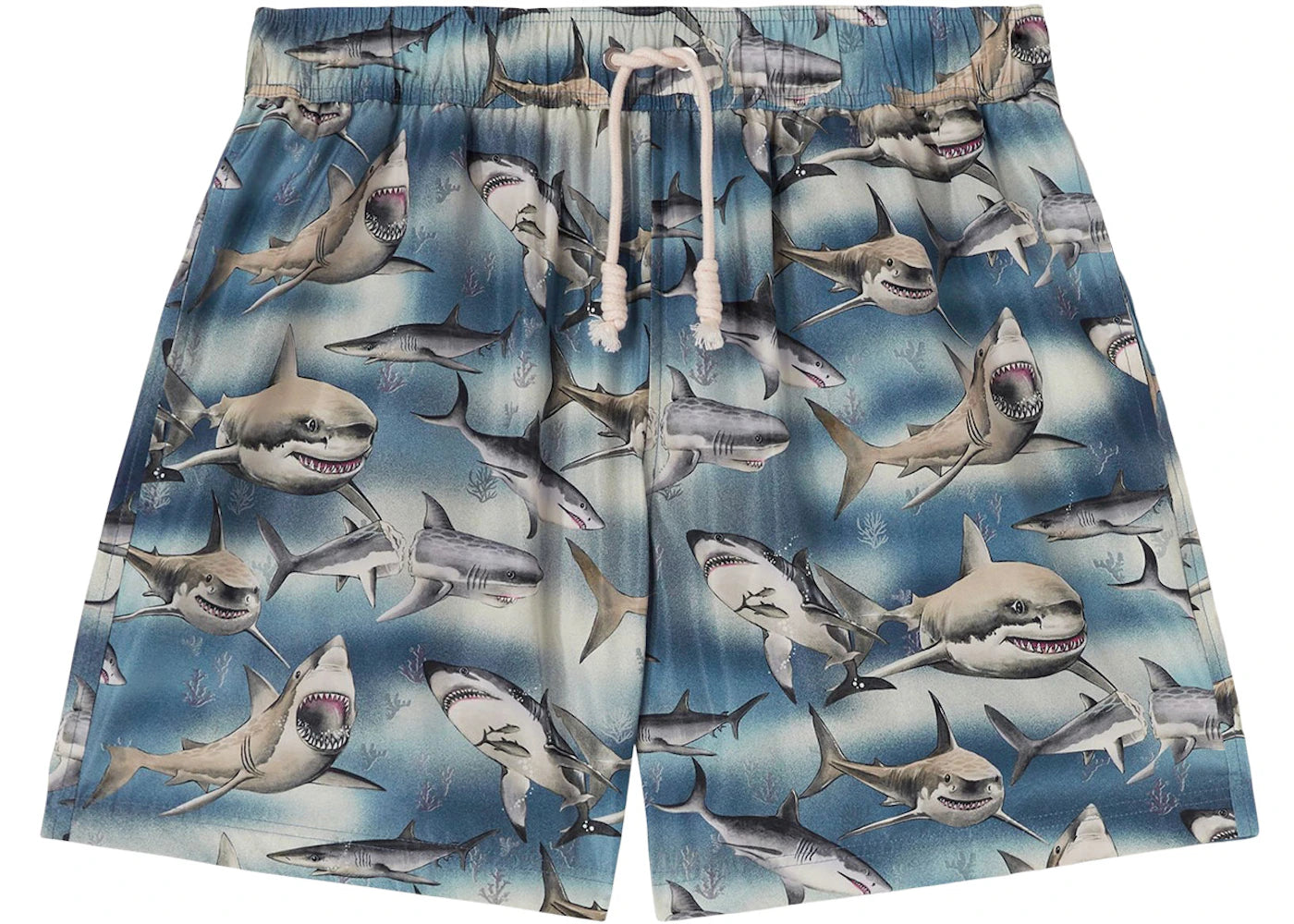 Palm Angels Sharks Swim Shorts Blue/Black/Multi - vue 360