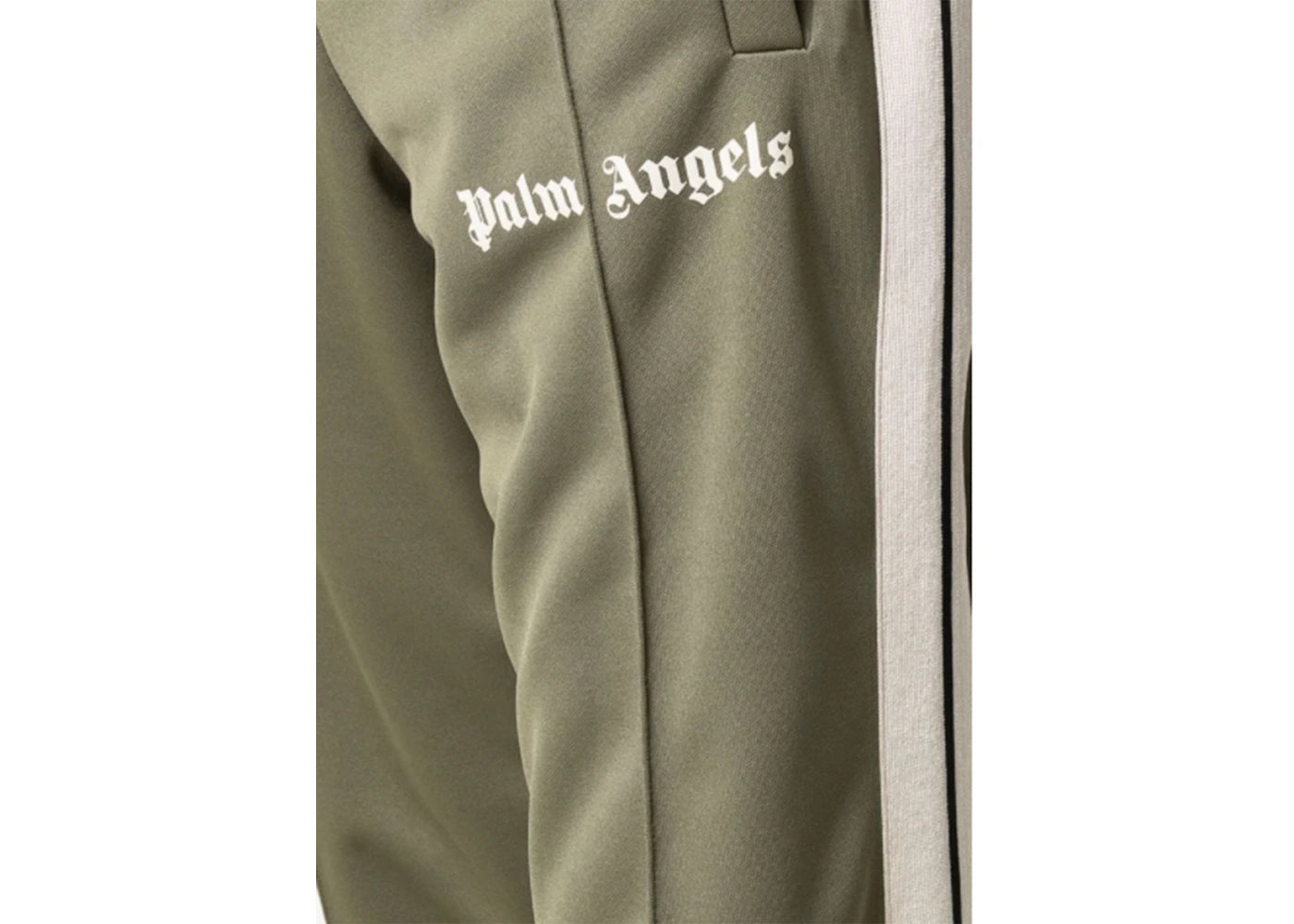 Palm Angels Side Stripe Slim Fit Track Pants Military Off White - vue secondaire B