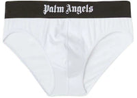 Palm Angels Slip Briefs (Pack of 2) White/Black