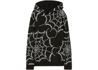 Palm Angels Spider Web Hoodie Schwarz/Cremeweiß