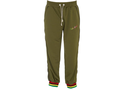Palm Angels Striped Detail Track Pants Green/Multi - apparel view 2