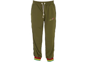 Palm Angels Striped Detail Track Pants Green/Multi