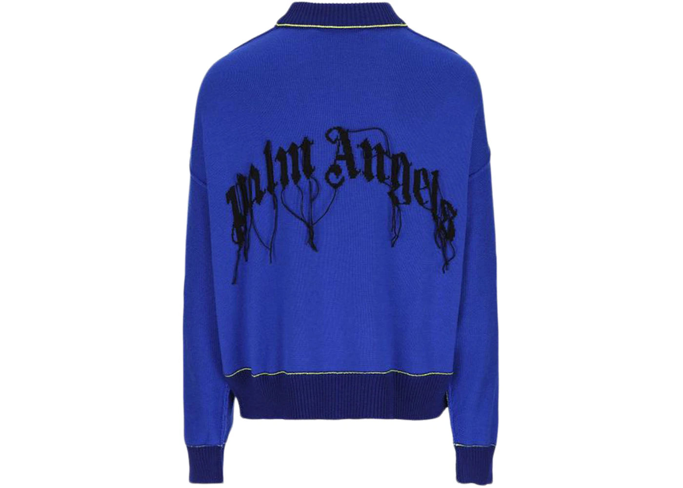 Palm Angels Teddy Bear Embroidered Wool Knit Sweater Blue/Multi - vue secondaire B