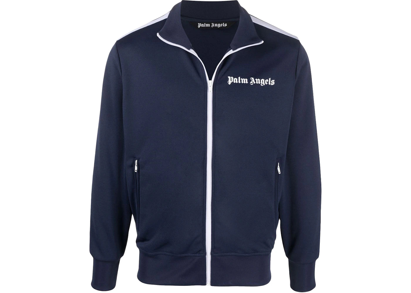 Palm Angels Track Jacket Navy Blue/White/Black SS22 - vue 360
