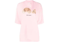 Palm Angels Womens Bear Loose T-Shirt Almond Blossom/Brown