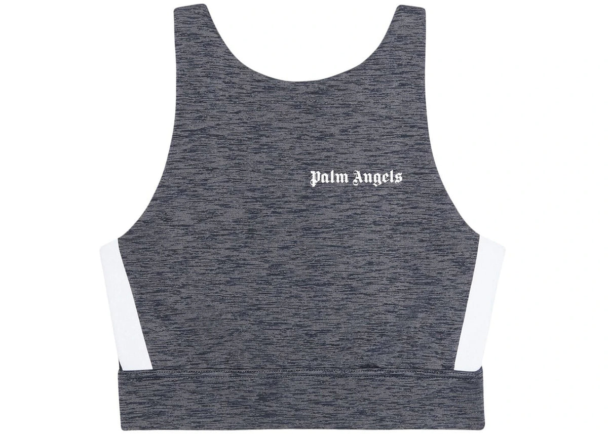 Palm Angels Womens Track Top Melange Grey/Black/White - vue secondaire A