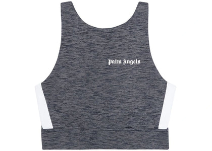 Palm Angels Womens Track Top Melange Grey/Black/White - product view 2