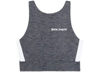 Palm Angels Womens Track Top Melange Grey/Black/White