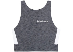 Palm Angels Womens Track Top Melange Grey/Black/White