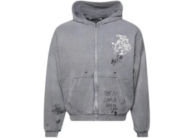 Paly Hollywood Carrying The Message Zip Hoodie Gray