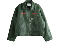 Paly Hollywood I Am Not Ashamed Leather Work Jacket Green