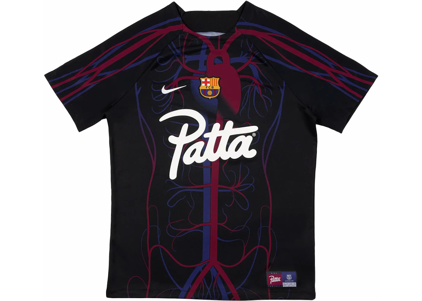 Patta x Barcelona FC Culers del Món Script Logo Pre-Match Jersey Black/White - vue secondaire A