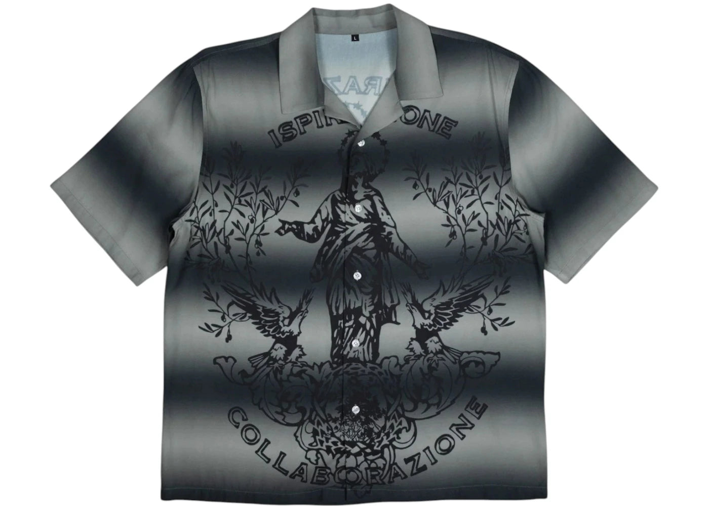 Pleasures Giovanni Button Up Shirt Silver - vue secondaire A