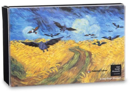 Pokemon Center x Van Gogh Museum: Corviknight Inspired by Wheatfield with Crows Double Deck Box - authentic Pokemon product
