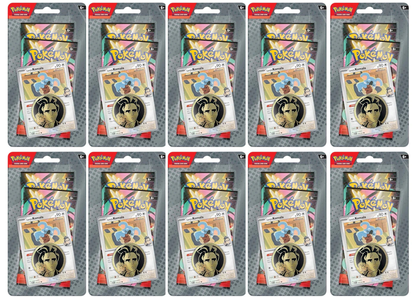 Pokémon Mega Evolution Ascended Heroes Collection (Larry) Blister Pack (10x Lot) - vue 360